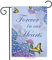 Forever In Our Hearts Gartenflagge Trauer, 45,7 x 31,8 cm