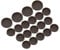 20pc Set of Quality Brown ABS Plastic Carpet Castor Cups for Securing Furniture Legs and Feet - Great to Protect Carpet & Hard Wood Floors from C