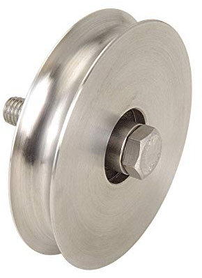 Galet de Roulement Inox Fente Ronde Ø 80/20 mm Jusqu'à 200kg Simple Stocké