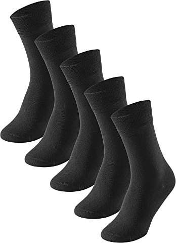 Schiesser Herren 5 Pack Strümpfe - Stay Fresh Socken, Schwarz_173200, 39-42 EU