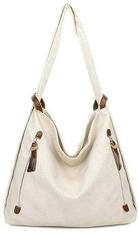 ITALYSHOP24.COM OBC Damen Tasche Rucksack 2 in 1 Umhängetasche Schultertasche Umhängetasche Daypack Leder Rucksacktasche Shopper Backpack Freizeitrucksack (Beige)