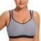 AGONVIN Damen Sport BH Starker Halt Große Brüste Acvive High Support Lauf Fitness Yoga Bra Grey 95B