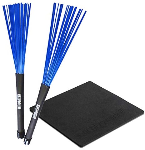 Schlagwerk SP20 Cajon-Sitzpad + keepdrum SV603BL Brush Besen Cajon Add-Ons Zubehör Set