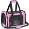 Qlfyuu Transporttasche für Katze Hund, Faltbare Tragbar Katzentransportbox Hundetransportbox für Mittel Kleine Haustiere Katzen Hunde, Katze Tragebox Tragetasche bis 25lbs(Rosa, Groß)