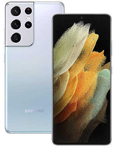 Samsung Smartphone Galaxy S21 Ultra 5G, 6.8 128 GB, RAM 12GB Dual Sim ,Argento (Phantom Silver) (Ricondizionato)