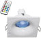 Planetitaly Faretto LED cromoterapia IP65 lampada GU10 6W 230V incasso 7cm RGB luce multicolore box doccia sauna (Quadrato, RGBW+3000K)
