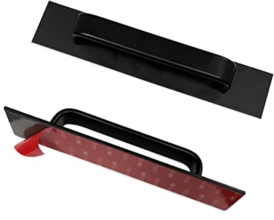 CcHhyyt Selbstklebender Griff Schrankgriffe Aluminium Griffe für Kleiderschrank Schlafzimmer Badezimmer Edelstahl Küchengriffe für Küchenschränke Möbelgriffe Küchengriffe 2 Stück (133mm, Schwarz)