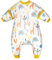 MOEMOE BABY Gigoteuse a Pied Hiver,2,5 Tog Gigoteuse 100% Coton,Gigoteuse sans Manches,Turbulette a Pieds,Gigoteuse avec Jambes,Turbulette Hiver 2-4 Ans,Girafe,Longueur 90cm,L