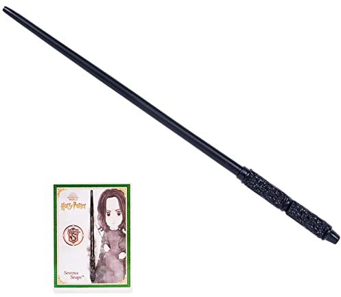 HARRY POTTER - BAGUETTE MAGIQUE DELUXE SEVERUS ROGUE WIZARDING WORLD - Baguette Magique Authentique Severus Rogue 30 cm Avec Carte de Sort - Jouet Enfant 6 ans et +