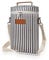 Kato Tirrinia Insulated Wine Cooler Bag with Adjustable Shoulder Strap, Doublt Bottle Padded Wine Tote Carrier for Picnic, Beach, Camping, Wine Lover Gift, Stripe, 2 Bottles