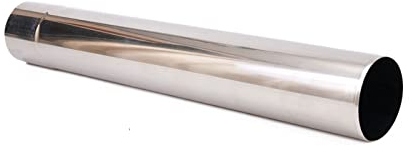 HEIBTENY Tubo de combustión de 60 mm de diámetro para estufa de acero inoxidable, accesorio de chimenea de plata, tubo de estufa para quemador de leña, calentador de agua para camping (30 cm de largo)