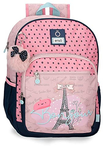 Enso Bonjour Rosa Schulrucksack 30x38x12 cm Polyester 13.68L