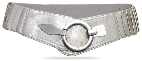 Caspar GU300 Damen elastischer breiter Stretch Taillengürtel