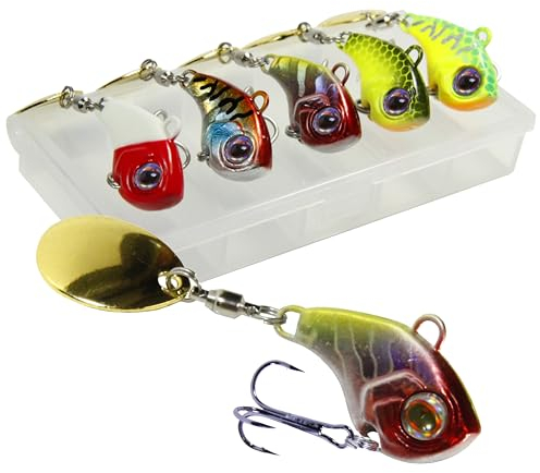 Jig Spinner Set 5 Farben 9g|13g|16g|22g Angelköder Spinjig Barschköder (9g)