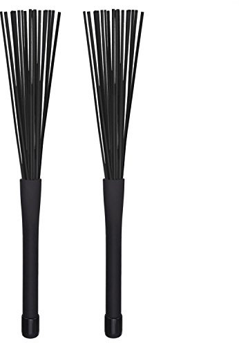 Scalewbin 1 par de cepillos de tambor retráctiles de 32 , color negro