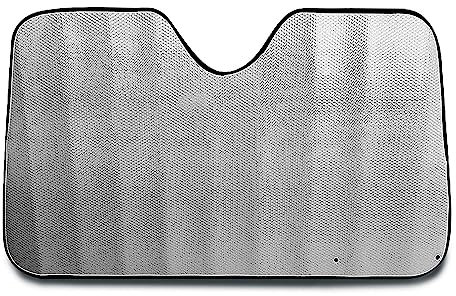 TIENDA EURASIA - Parasol Coche Delantero, Aluminio, Luna de Coche, Metalizado, Reflectante, Protección Rayos UV Parabrisas, Parasol Ventana Delantera, Coches, Furgonetas (Parasol 130x60cm)