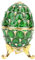 MOUMOUTEN Organizer-Schmuckkästchen, Schmuckaufbewahrung, Emailliertes Osterei, Vintage-Stil, Dekoration, Kunsthandwerk, Geschenk Für Ihre Freunde, Handbemaltes Fabergé-Ei, Diamant-Sammlerstück(Grün)