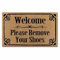 Door Mat Welcome Please Remove Your Shoes Welcome Non-Slip Mats Funny Doormat Decor for Bathroom Kitchen Front Porch Rugs Home Decor Entrance 24X16 Inch