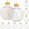 BESTonZON 10 Palline Natalizie per Alcolici con Tappi A Vite Trasparenti Ornamenti Riempibili per Albero di Natale Bottiglia d'Acqua da 250 Ml A Forma di Lampadina in Plastica Trasparente