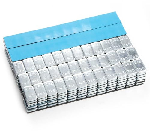GAsuppply 1,5kg Auswuchtgewichte Klebegewichte 25x12x5g Stahlgewichte Reifenmontagepaste verzinkt & kunststoffbeschichtet Klebegewichte für Alufelgen