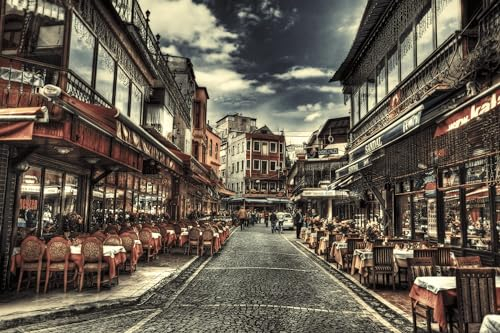 Puzzle 1000 Teile Café Straßenszene Istanbul Türkiye 75 * 50Cm
