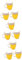 Cabilock 9 STK dekorative Ornamente Mini deutsche bierkrüge Kuchendekorationen Papa Becher Papierbecher Dessert-Ornament Geburtstagskuchendekoration Pappbecher Modell Schlüsselanhänger Vati