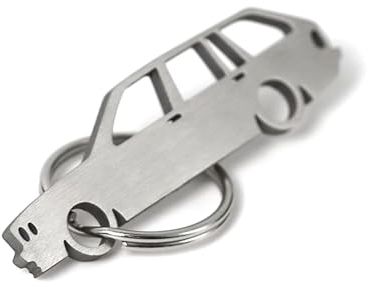 CarShape Porte-clés en acier inoxydable compatible avec BMW e30 Touring Combi Accessoires Pièces, acier inoxydable