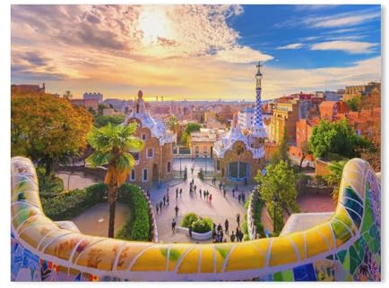 Sehenswürdigkeit von Antoni Gaudi in Barcelona, Spanien,Karton Puzzle 1000 Stück Adult Toys Dekompressionsspiel(38x26cm-103