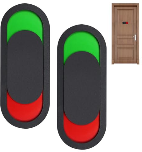 2 Piezas Señal de Corredera No Molestar, Signo de Privacidad, Cartel de Vacío en Uso Puerta de Oficina, Hogar Oficina Aseo Baño Hotel Sala de Conferencias Signo Indicador de la Puerta Corredera
