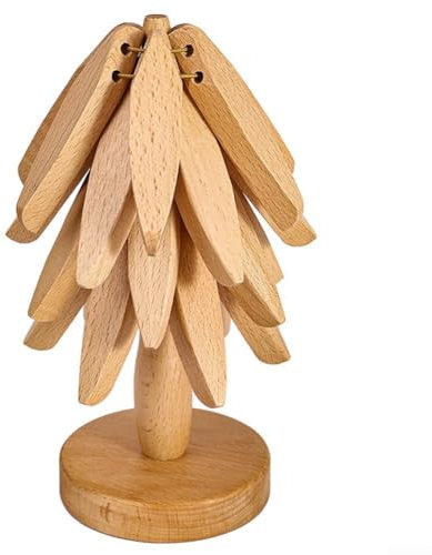 Set de table, trépied en bois pour sapin de noël, trépied en bois pour plat chaud, ensemble de trépieds en forme d'arbre, comme un sapin de noël, élégant