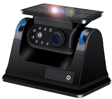 Camara Marcha Atras Inalambrica con Solar Magnético 9600mAh Batería Recargable 1080P Camara Trasera Coche Inalambrica para Camper Camión RV Modelo P116S
