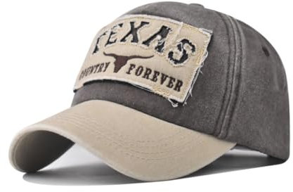 Baseballkappe im Vintage-Stil, Texas-Bull, Baumwolle, für Herren und Damen, Retro-Sport, Outdoor, lässiger Sonnenhut, coffee, M/Einheitsgröße