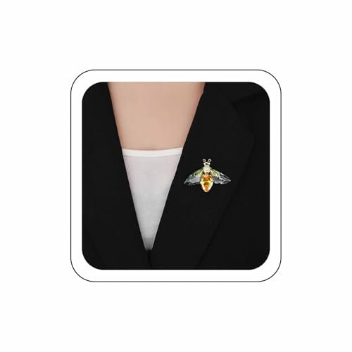 Wendalern Broche Abeille En Cristal Broche Insecte Diamant Cz Broche Papillon De Nuit Écharpe Châle Bouquet Corsage Accessoires Vestimentaires Pour Femmes