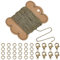 WADORN 32.8 Feet Antique Bronze Metal Jewelry Making Kit, 132 Pcs DIY Chain Necklace Chains, Lobster Claws, Jump Rings, Cross Chain Kit for Bracelet, Necklace, Earrings