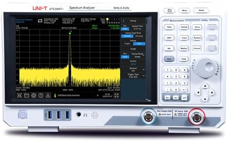 UNI-T UTS3015T+ Spektrumanalysator | Frequenzbereich 9 kHz–1,5 GHz, 1 Hz–1 MHz RBW, -98 dBc/Hz bei 10 kHz Phasenrauschen, -161 dBm DANL, 10,1-Zoll-Touchscreen-TFT-LCD, mit TG