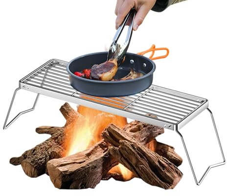 Grillrost,Klappbare Grillroste zum Kochen | Tragbares Grillwerkzeug für Garten Camping Angeln Gemüse Pilze Hähnchen