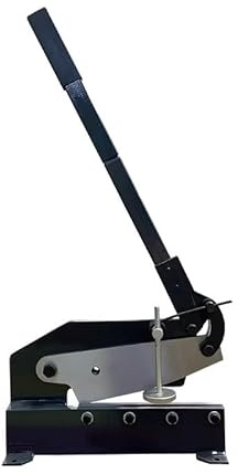 Heavy Duty Manual Lever Shear - Professional Bench Metal Plate Shear for Sheet Metal, Flat Bar & Round Steel Bar Cutting, Industrial Hand Shear with Hardened Cr12 Steel Blades (12)