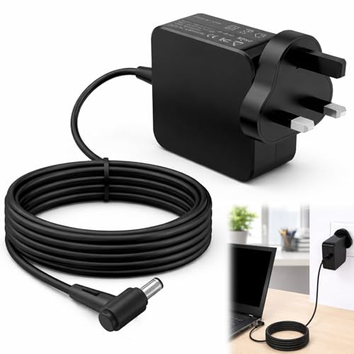 45W Universal Laptop Charger with USB C and 4.0mm x 1.35mm Tip, Replacement Power Supply for Chromebook and Compatible Notebooks