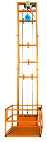 Elektrische Hebebühne, Wandmontierter Lastenaufzug, Mit Fernbedienung, Anhalten in beliebiger Höhe, für Lager, Werkstatt, Stahlbau(4m/13.1ft)
