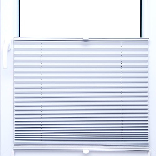 KS Handel 24 Thermo Black Out PLISSEE 65x200 cm FALTROLLO Weiss Silber 100% VERDUNKELND - 80 GRÖßEN im Shop - MEGA Auswahl