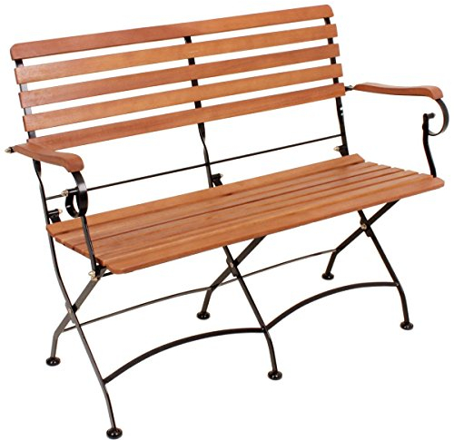 GardenPleasure Sitzgarnitur WIEN 5.tlg Tisch Klappstuhl Bank Holz Gartenmöbel