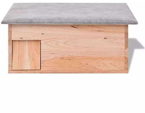 Festnight Holz Igelhaus Igelhotel mit Labyrinth-Eingang 45 x 33 x 22 cm für Igel und andere kleine Tiere