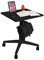 Seville Classics Höhenverstellbarer Tisch, Aluminium, 65 cm x 55 cm x 77.5 bis 115.8 cm (LxBxH)