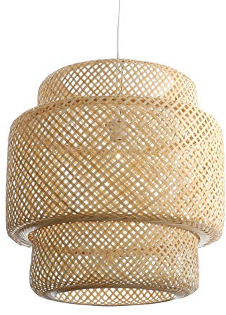 LUSSIOL Luminaire, suspension Halong diam. 52, bambou naturel, 60W