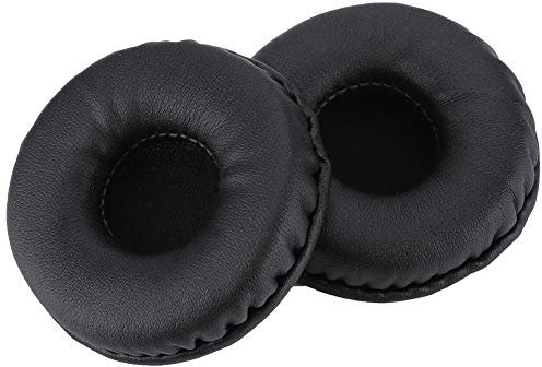 1 par de Almohadillas de Repuesto universales de 70 mm para Auriculares, Funda de audífono de Espuma Suave para Auriculares, Negro