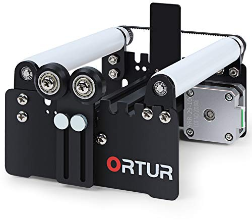 ORTUR Laser Graviermaschine Y-Achsenrolle YRR2.0 Gravurmodul zum Gravieren von Dosen für zylindrische Objekte - Schwarz