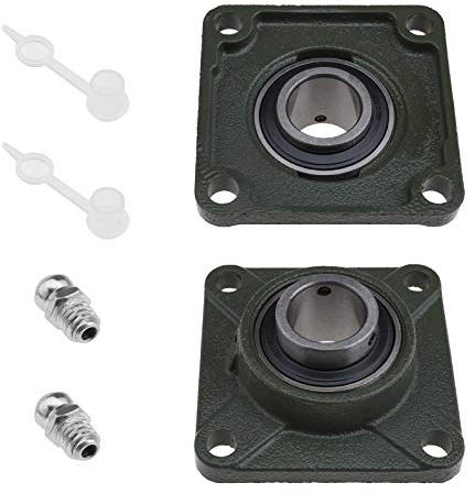 UCF206 30 mm Vierkant-Flanschbolzen mit Öldüse, selbstausrichtend, für Transportsysteme, Landmaschinen, 2 Stück