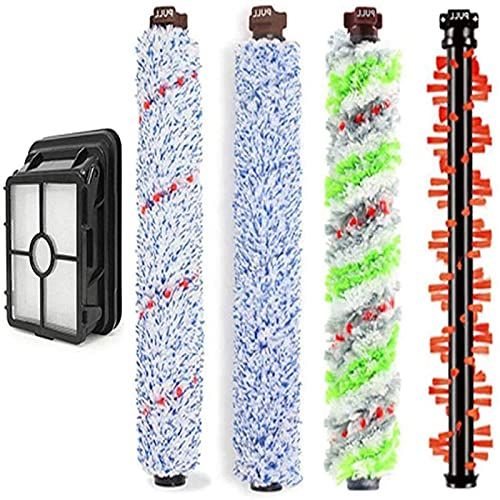 Zubehör für Bissell Crosswave 3-In-1, 1 Mehrzweck-Hauptbürste +1 Haustier-Rollbürste +1 Teppichbürste +1 Bodenbürste +2 Filter für Bissell CrossWave 1866 1785 2052 1713 2225 Staubsauger