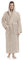 Peignoir de bain pour hommes avec capuchon, longueur chevill, Beige, L-XL Long