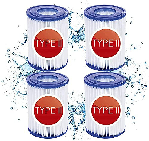 KHDFID Cartucce filtranti per piscina tipo II, filtro Flowclear, per filtro Bestway 58094, filtro efficiente per la pulizia della piscina (4 pezzi)